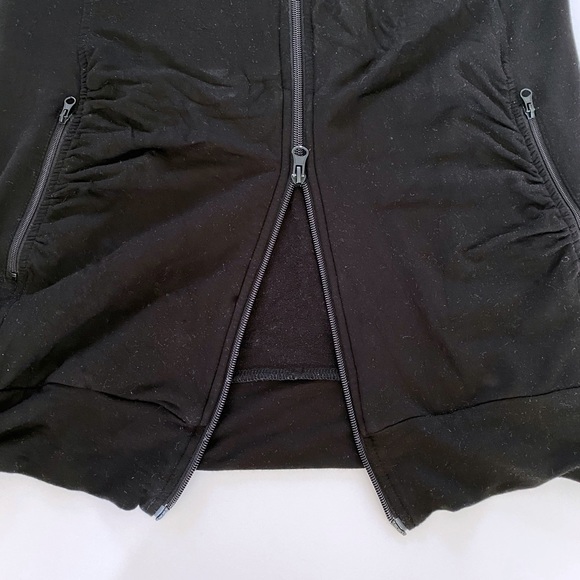 THYME MATERNITY S Black Zip Up Track Jacket - Picture 5 of 12